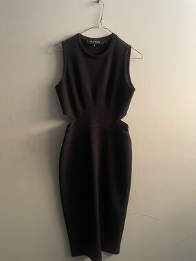 Sleeveless Black Cutout Midi Dress by The Fifth Label